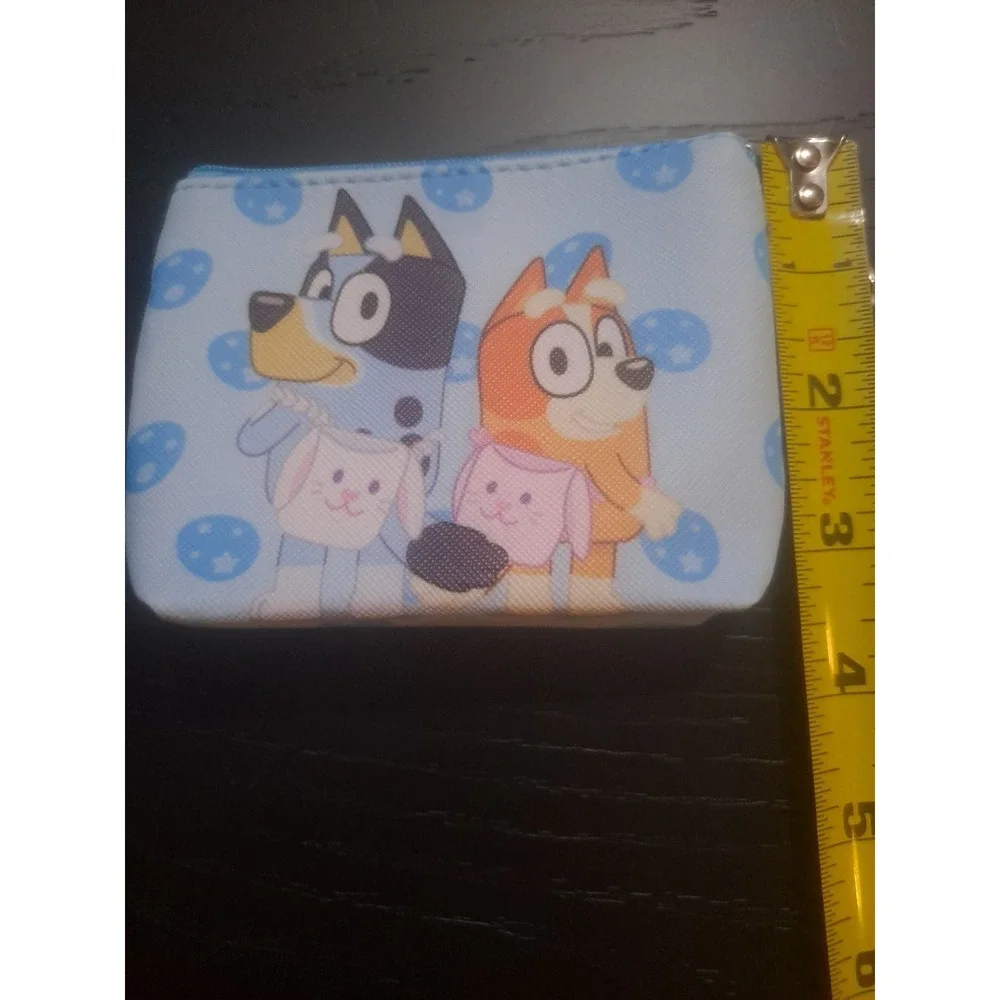 Bluey And Bingo All Over Print ID Cardholder Coin Holder Keychain Wallet
